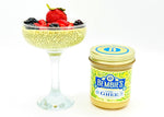 Chia seed pudding, a nutritious detox meal packed with fiber, Omega-3s, and made with Bembie’s Ghee for a healthy boost.