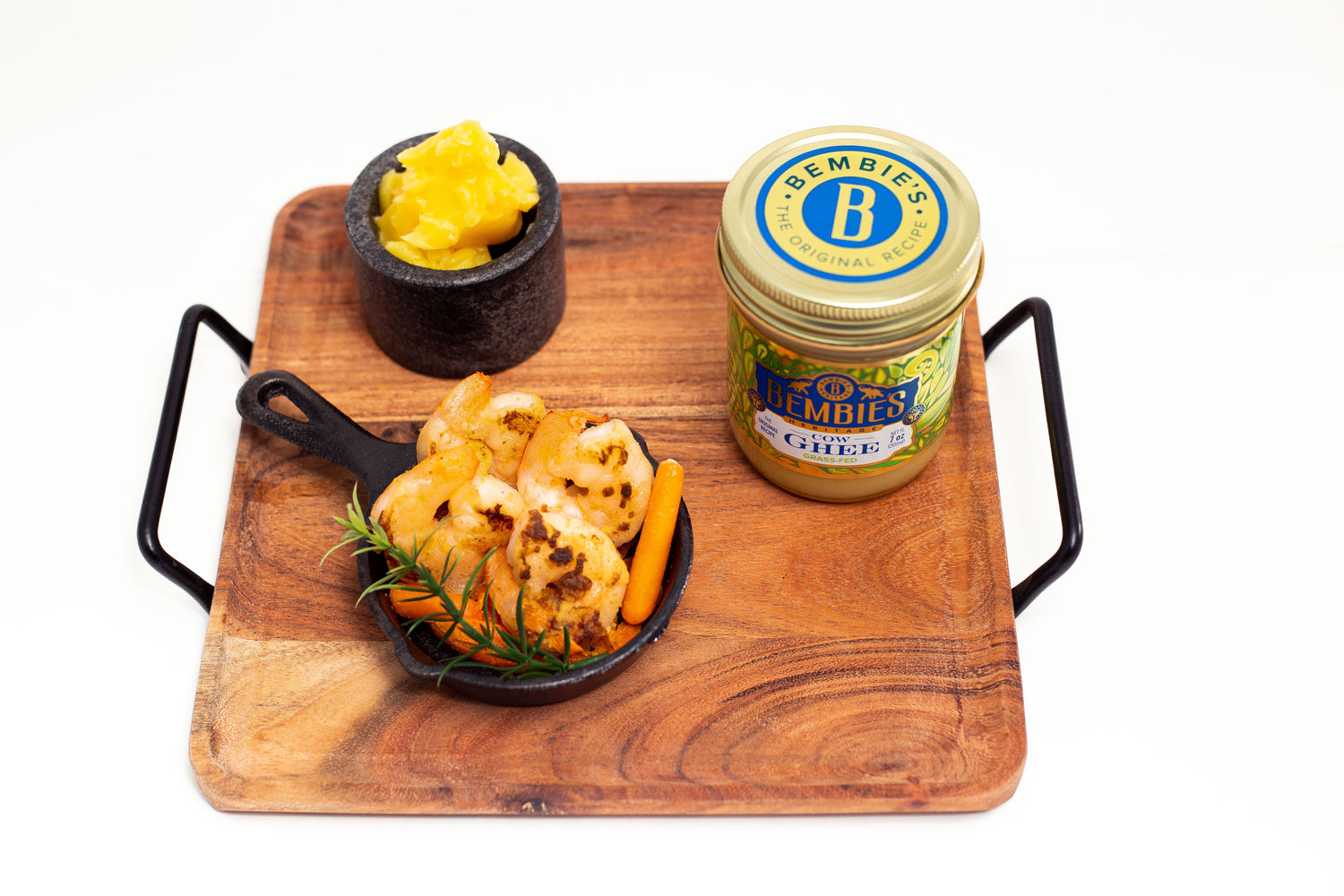 Shrimps with Garlic and Carrots recipe for Bembie's Ghee.