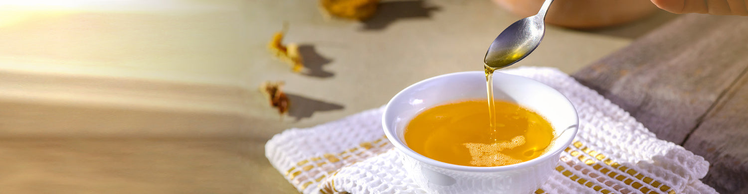 Bembie's Ghee Press Page - Ghee in a bowl